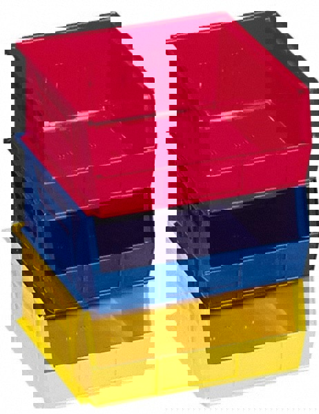 Plastic Hopper Stacking Bin: Yellow